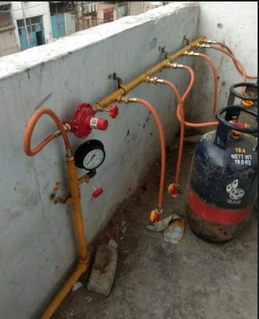 Commercial LPG Manifold & Copper Gas Pipeline